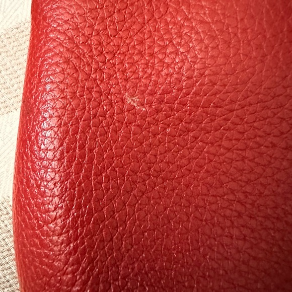 MCM Red-Orange Leather Flap Shoulder bag - Picture 10 of 15